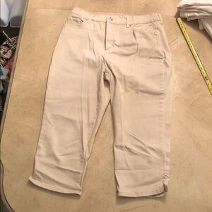 Gloria Vanderbilt Beige Slimming capri Pants sz 10